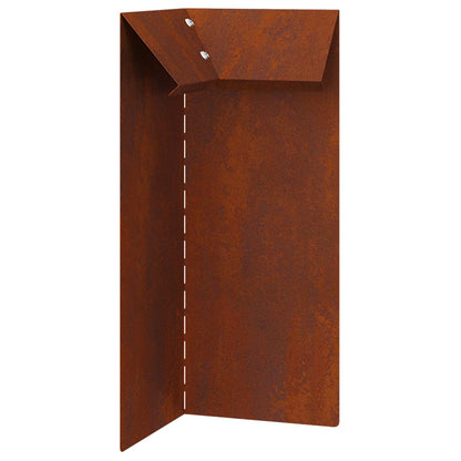 Snail Fence 4 pcs 10 x 10 x 25 cm Weathering Steel Rusty