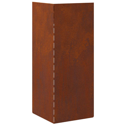 Snail Fence 4 pcs 10 x 10 x 25 cm Weathering Steel Rusty