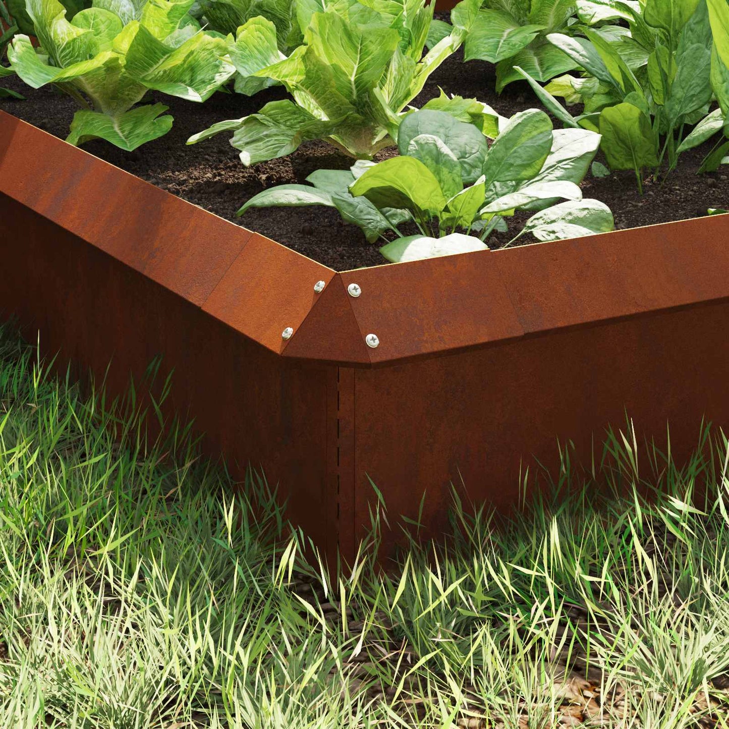 Snail Fences 8 pcs 100 x 3.5 x 25 cm Weathering Steel Rusty