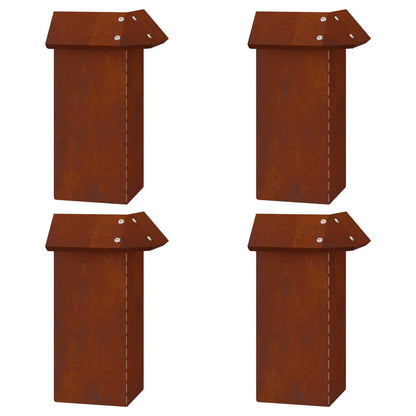 Snail Fences 8 pcs 100 x 3.5 x 25 cm Weathering Steel Rusty