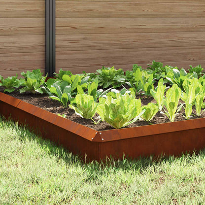 Snail Fences 12 pcs 100 x 3.5 x 25 cm Weathering Steel Rusty