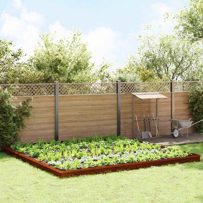 Snail Fences 20 pcs 100 x 3.5 x 25 cm Weathering Steel Rusty