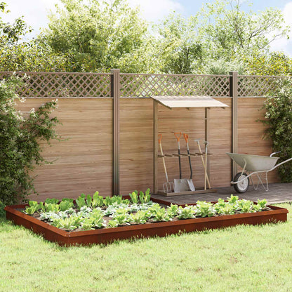 Snail Fences 16 pcs 100 x 3.5 x 25 cm Weathering Steel Rusty