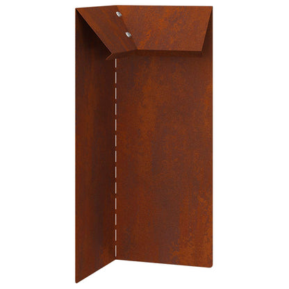Snail Fences 16 pcs 100 x 3.5 x 25 cm Weathering Steel Rusty