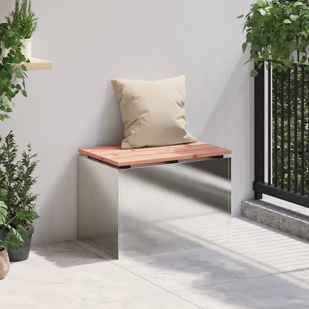 Garden Bench Silver 60 x 40 x 43 cm Stainless steel