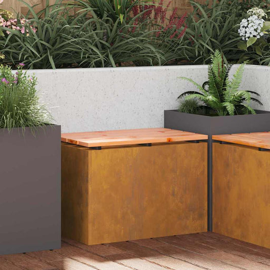 Garden Bench Rusty 60 x 40 x 43 cm Weathering steel