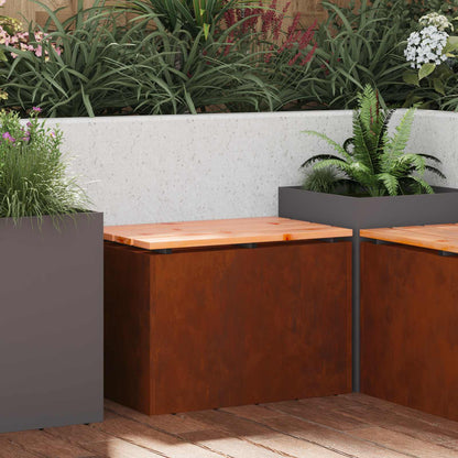Garden Bench 1 -Seater 60 x 40 x 43 cm Rusty Rectangular