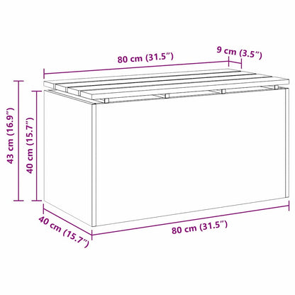 Garden Bench White 80 x 40 x43 cm Steel