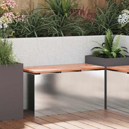 Garden Bench Silver 80 x 40 x43 cm Stainless steel