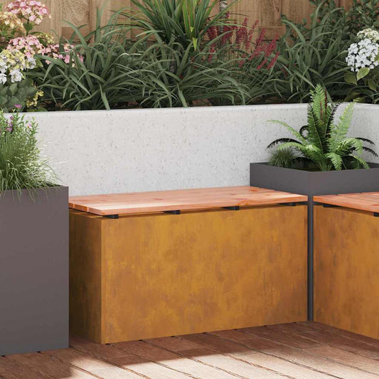 Garden Bench Rusty 80 x 40 x43 cm Weathering steel