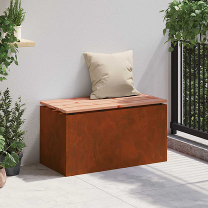 Garden Bench 2 -Seater 80 x 40 x43 cm Rusty Rectangular