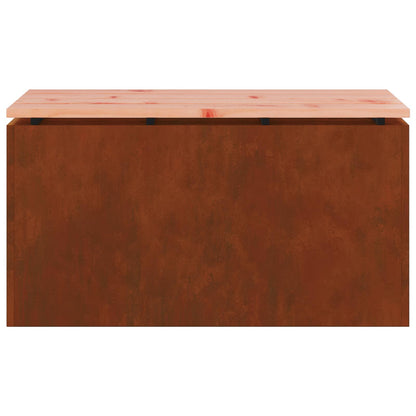 Garden Bench 2 -Seater 80 x 40 x43 cm Rusty Rectangular