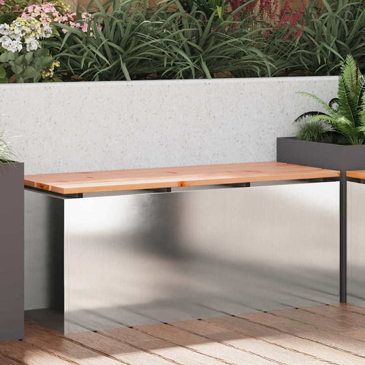 Garden Bench Silver 100 x 40 x 43 cm Stainless steel