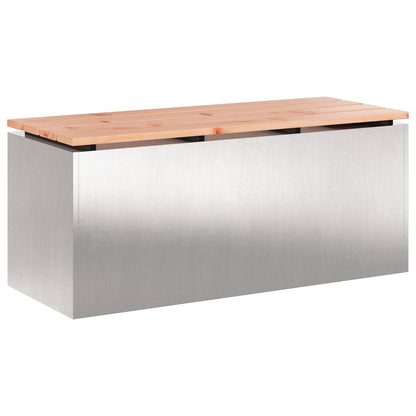 Garden Bench Silver 100 x 40 x 43 cm Stainless steel