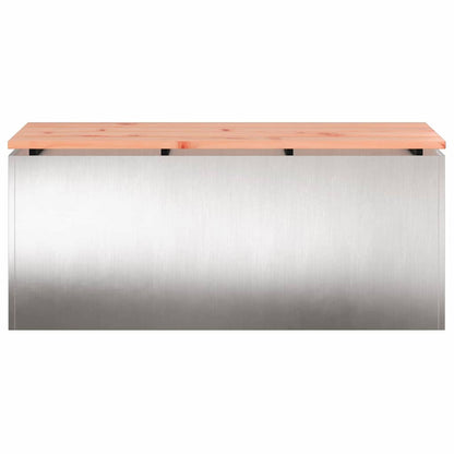 Garden Bench Silver 100 x 40 x 43 cm Stainless steel
