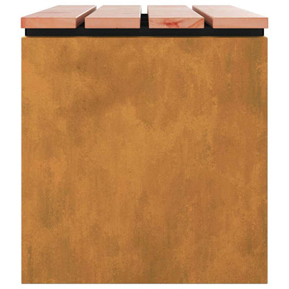 Garden Bench Rusty 100 x 40 x 43 cm Weathering steel