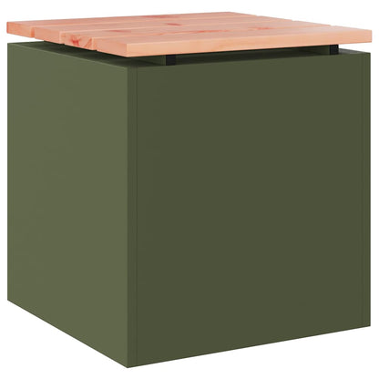 Garden Bench Olive green 40 x 40 x 43 cm Steel