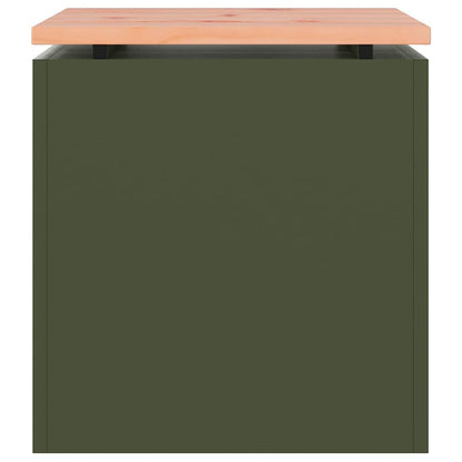 Garden Bench Olive green 40 x 40 x 43 cm Steel
