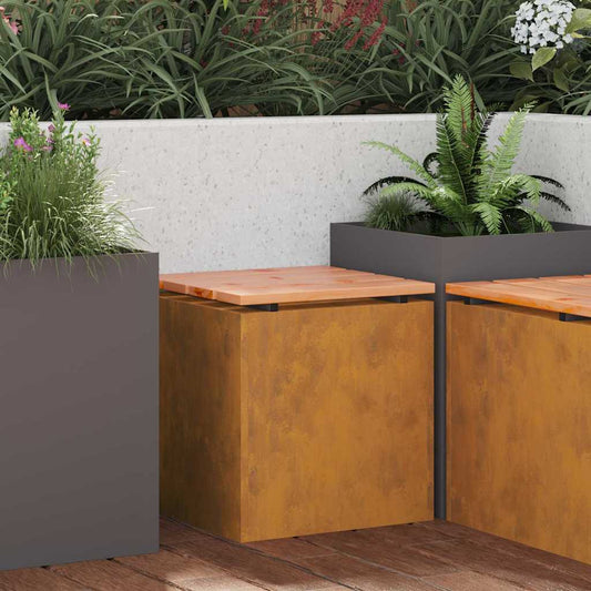 Garden Bench Rusty 40 x 40 x 43 cm Weathering steel