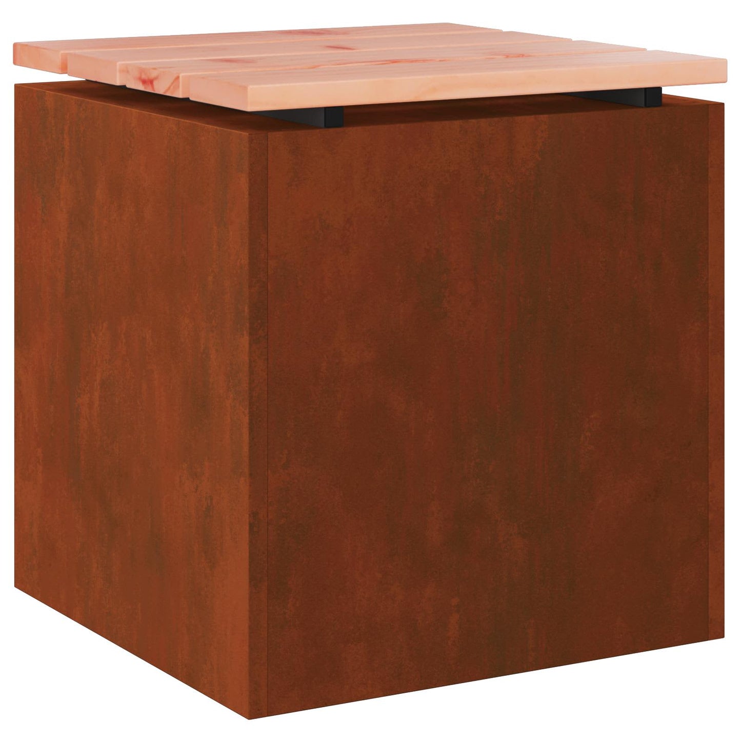 Garden Bench 1 -Seater 40 x 40 x 43 cm Rusty Square