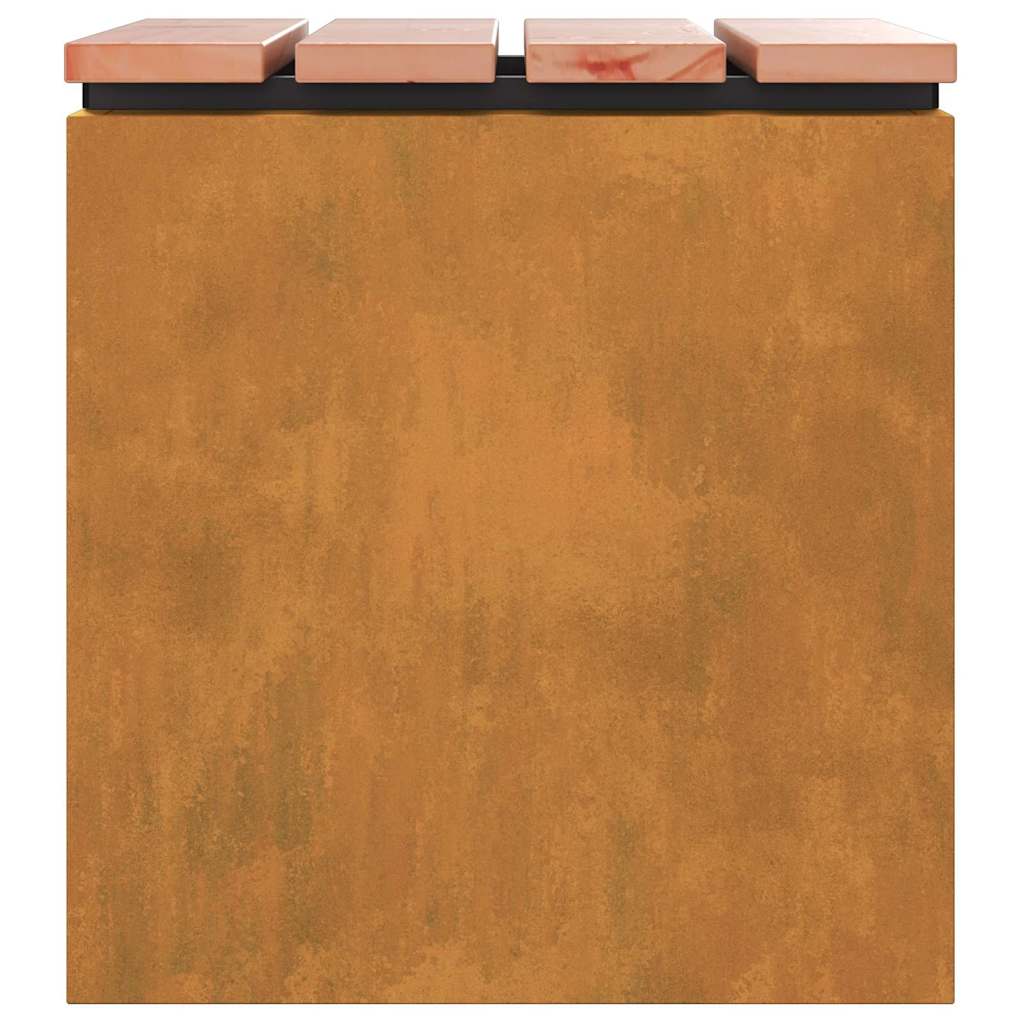 Garden Bench Rusty 40 x 40 x 43 cm Weathering steel