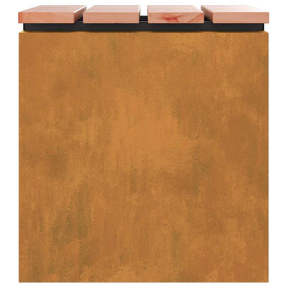 Garden Bench Rusty 40 x 40 x 43 cm Weathering steel