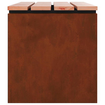 Garden Bench 1 -Seater 40 x 40 x 43 cm Rusty Square