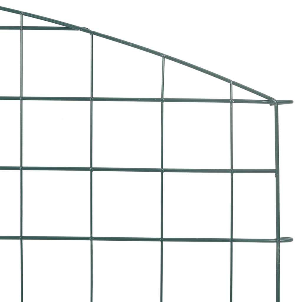 Pond Fence Set 5 pcs 100 x 50 cm Steel Green