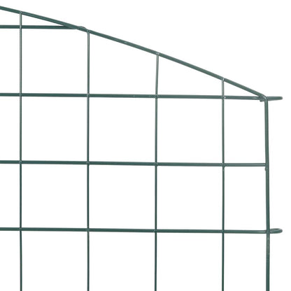 Pond Fence Set 5 pcs 100 x 50 cm Steel Green