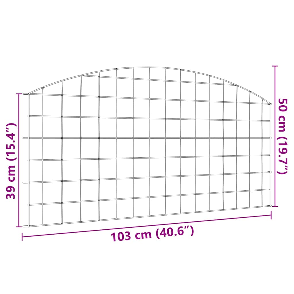 Pond Fence Set 5 pcs Green 100 x 50 cm Steel