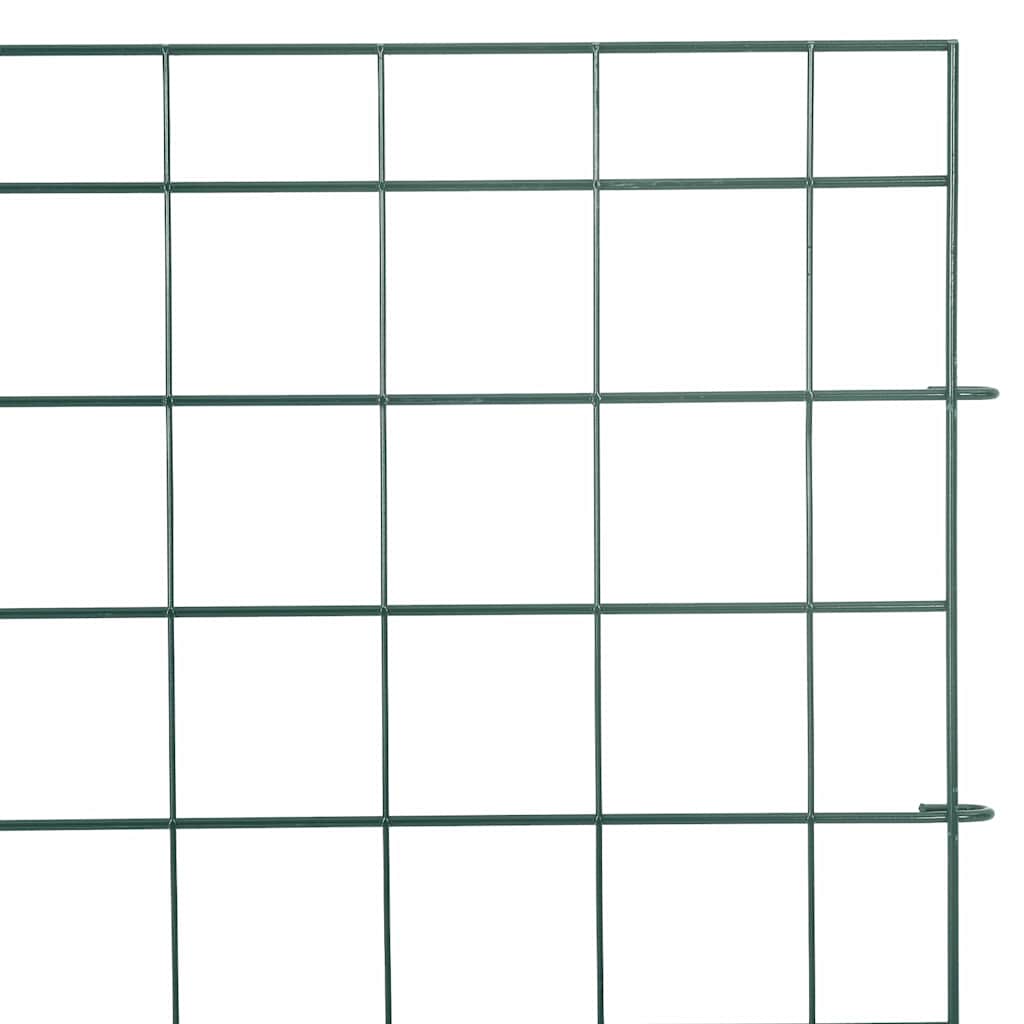 Pond Fence Set 5 pcs 100 x 50 cm Steel Green
