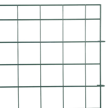 Pond Fence Set 5 pcs 100 x 50 cm Steel Green