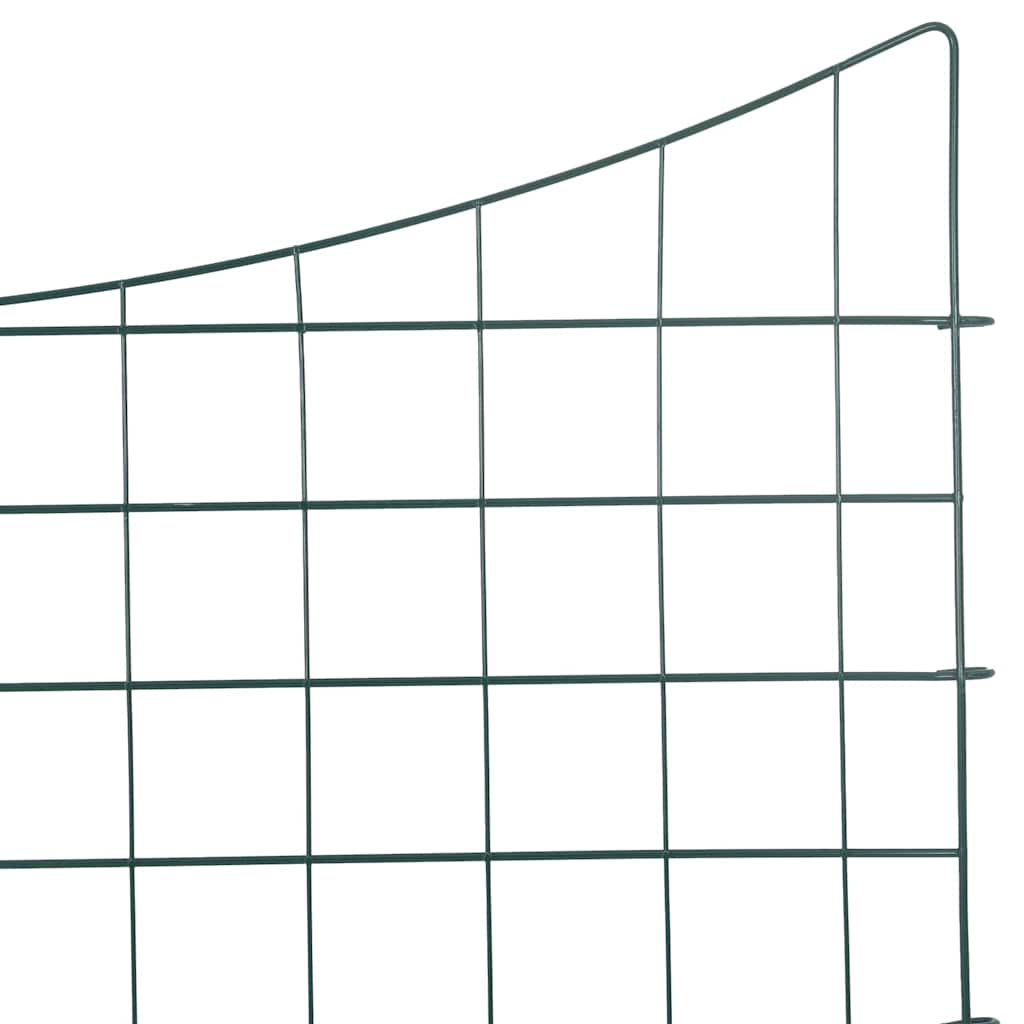 Pond Fence Set 5 pcs 100 x 50 cm Steel Green