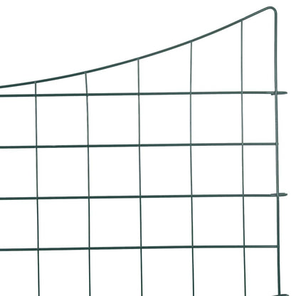 Pond Fence Set 5 pcs 100 x 50 cm Steel Green