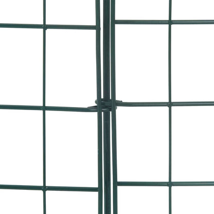Pond Fence Set 5 pcs 100 x 50 cm Steel Green