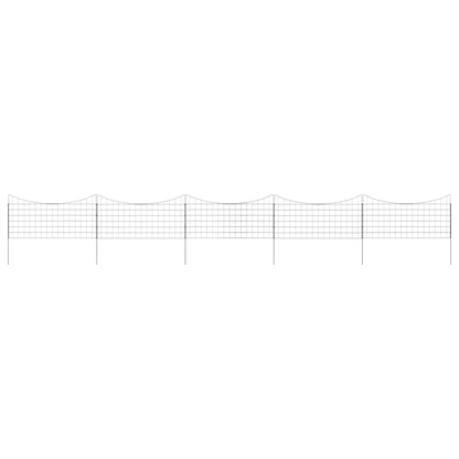 Pond Fence Set 5 pcs Green 100 x 50 cm Steel
