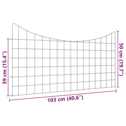 Pond Fence Set 5 pcs Green 100 x 50 cm Steel
