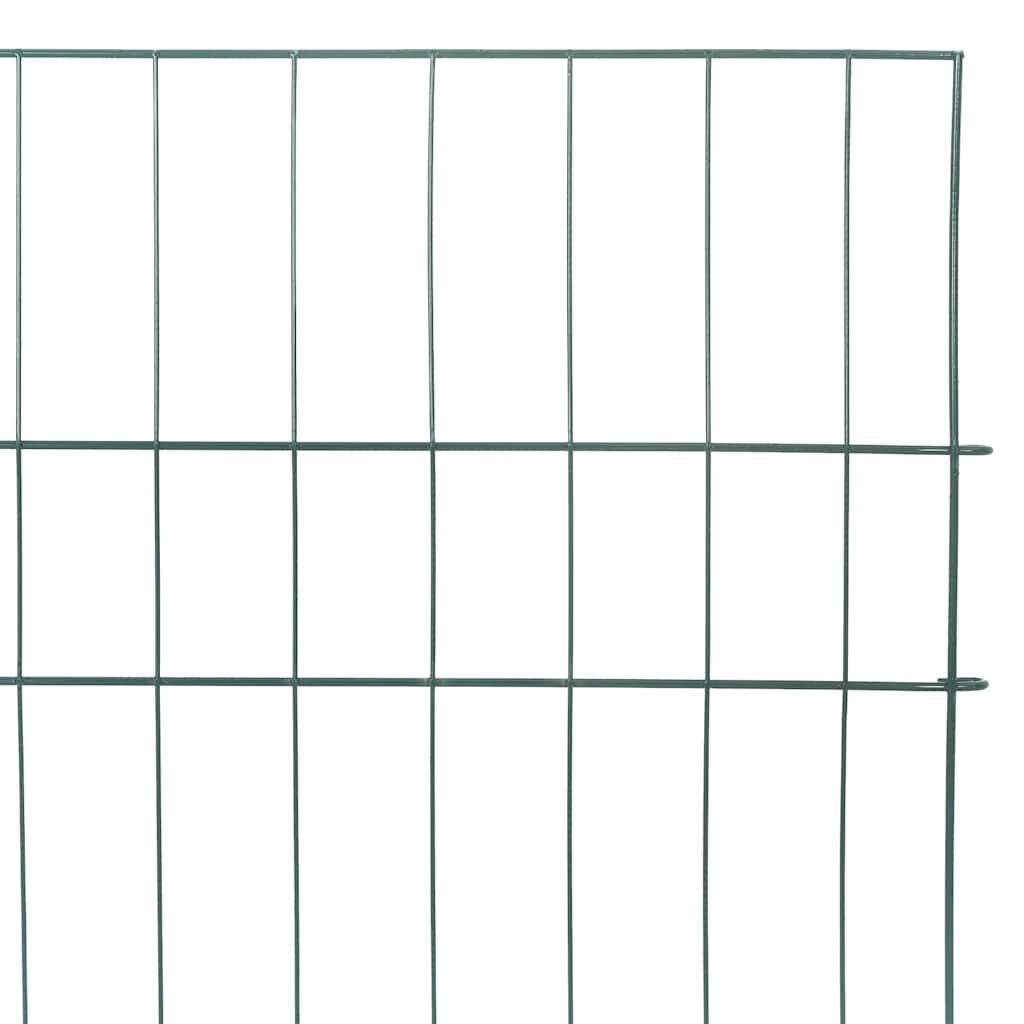 Pond Fence Set 5 pcs 100 x 50 cm Steel Green