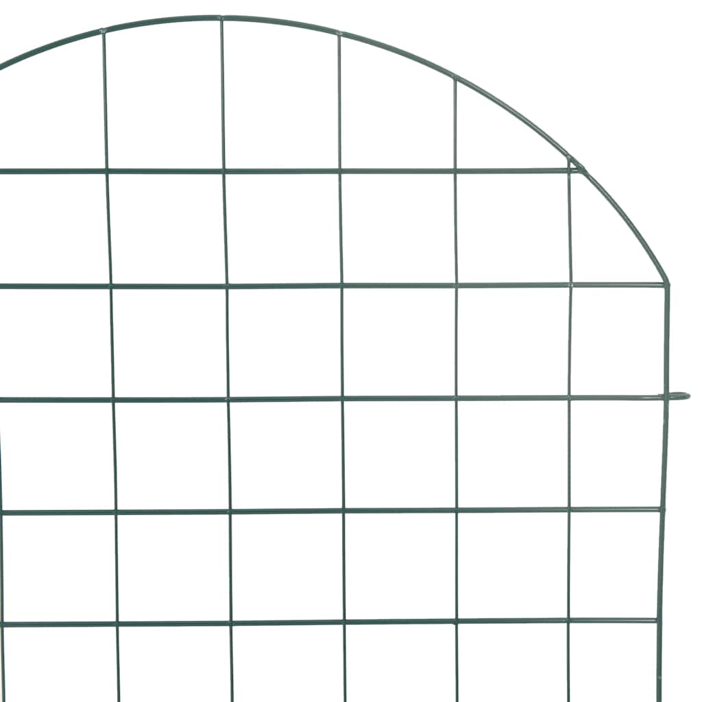 Pond Fence Set 8 pcs 50 x 80 cm Steel Green