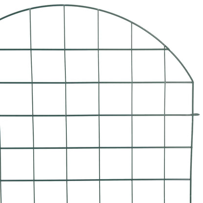 Pond Fence Set 8 pcs 50 x 80 cm Steel Green