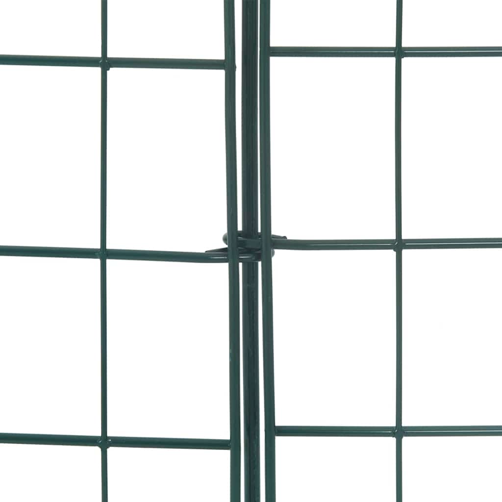 Pond Fence Set 8 pcs 50 x 80 cm Steel Green