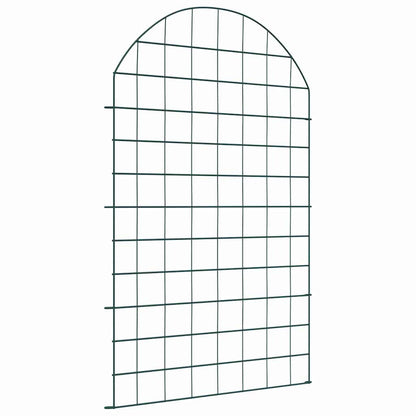 Pond Fence Set 8 pcs Green 50 x 80 cm Steel