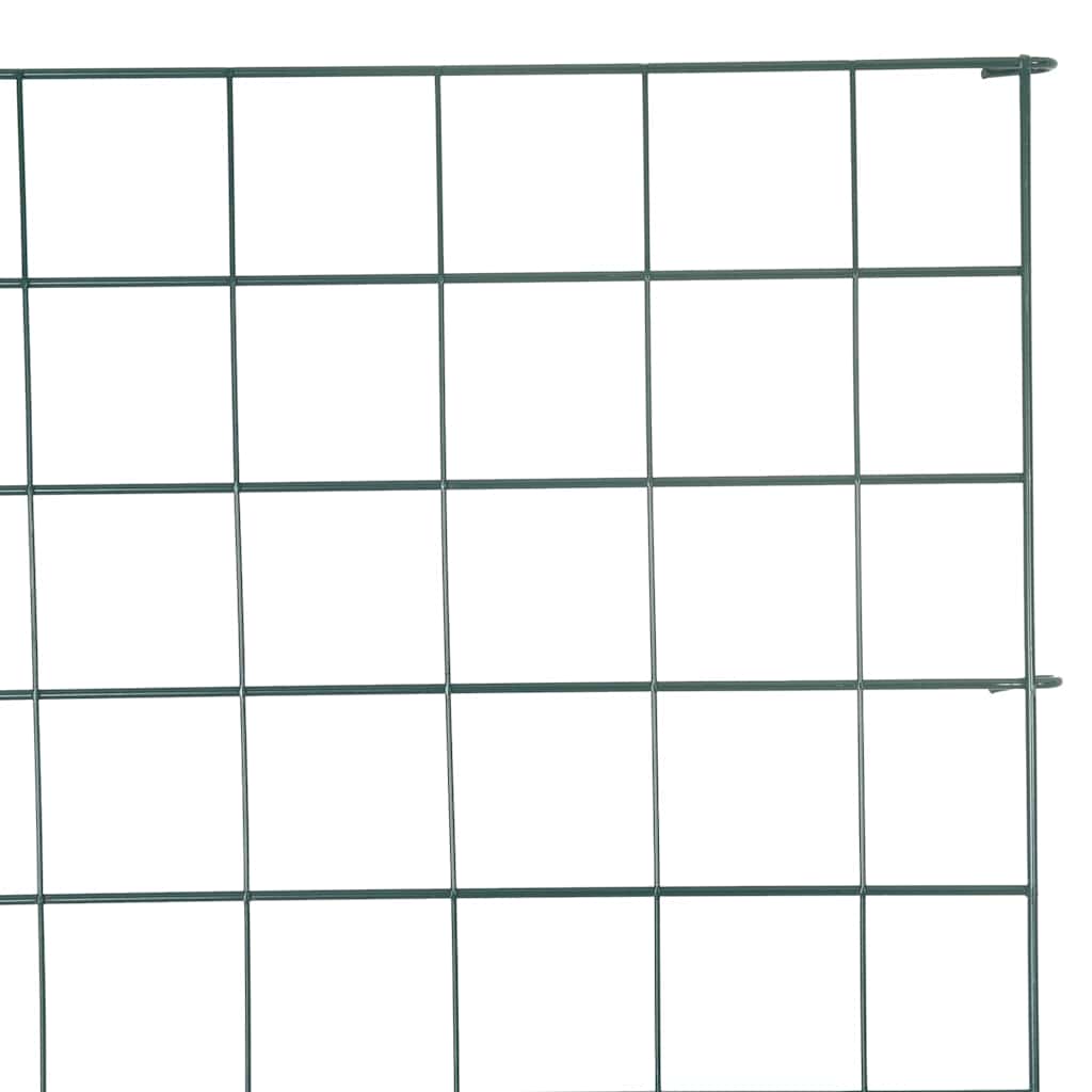 Pond Fence Set 8 pcs 50 x 80 cm Steel Green