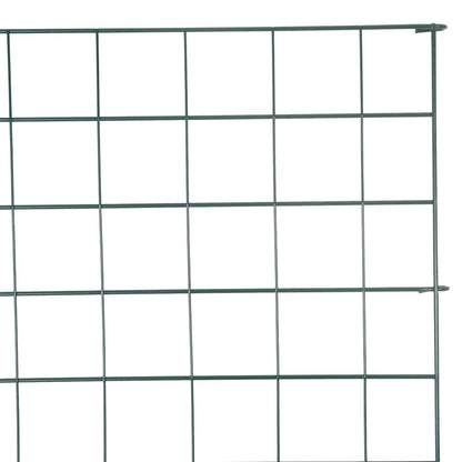 Pond Fence Set 8 pcs 50 x 80 cm Steel Green