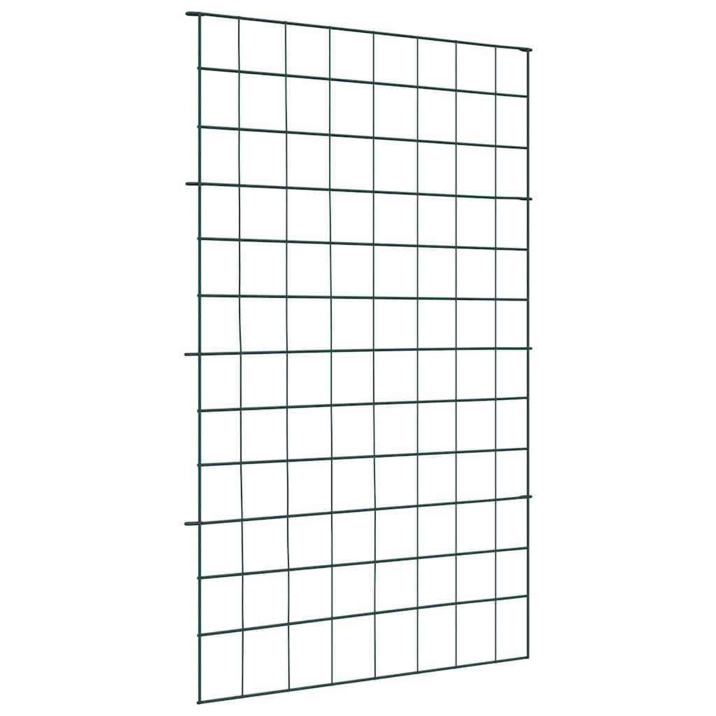 Pond Fence Set 8 pcs Green 50 x 80 cm Steel