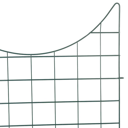 Pond Fence Set 8 pcs 50 x 80 cm Steel Green