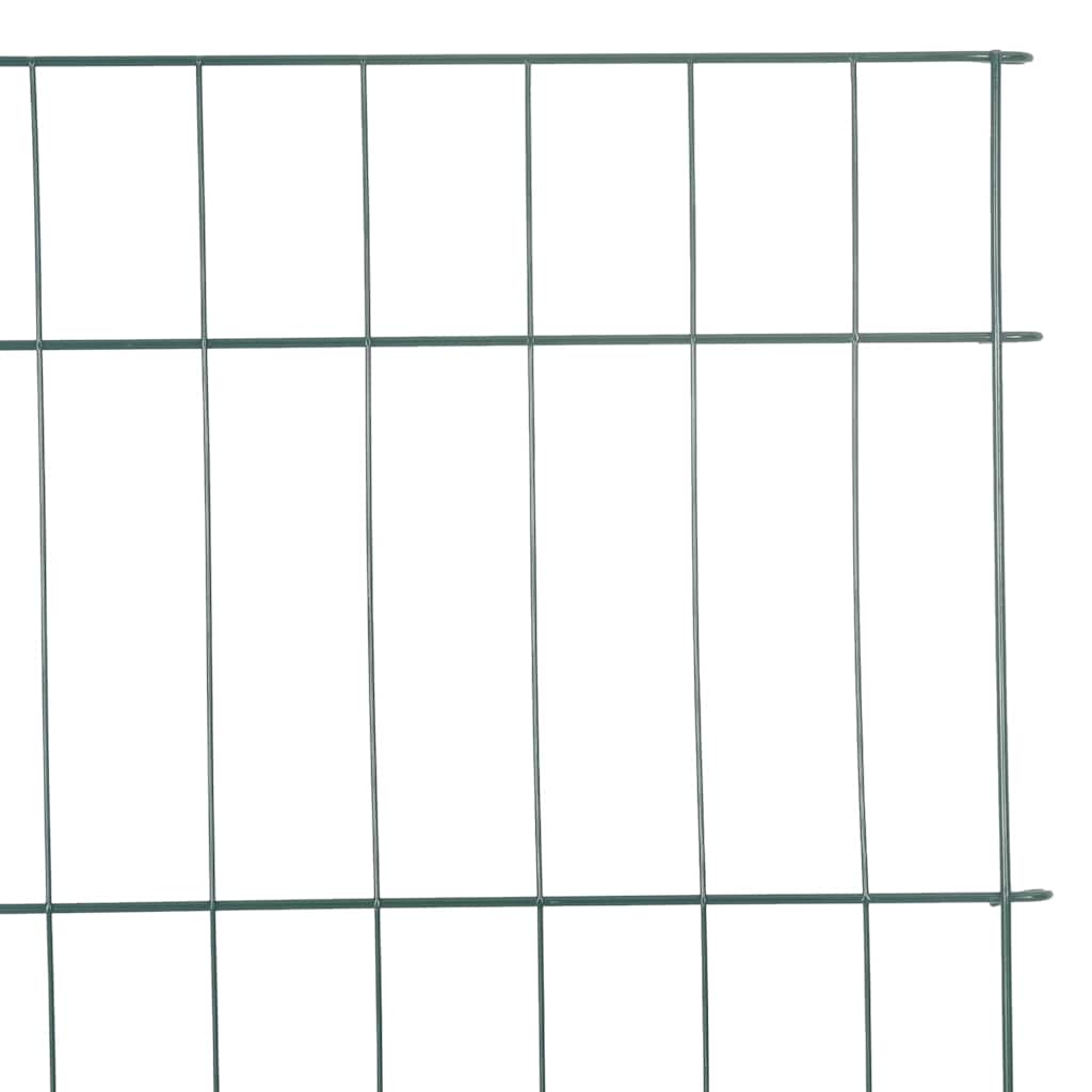 Pond Fence Set 8 pcs 50 x 80 cm Steel Green