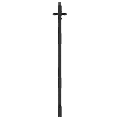 Garden Gate with Lock Black 85 x 125 cm Powder-coated steel