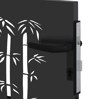 Garden Gate 85 x 100 cm Powder-coated steel Black Lockable