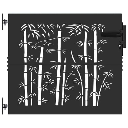 Garden Gate 85 x 100 cm Powder-coated steel Black Lockable